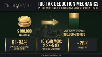 Intangible drilling cost deduction impact on active income example