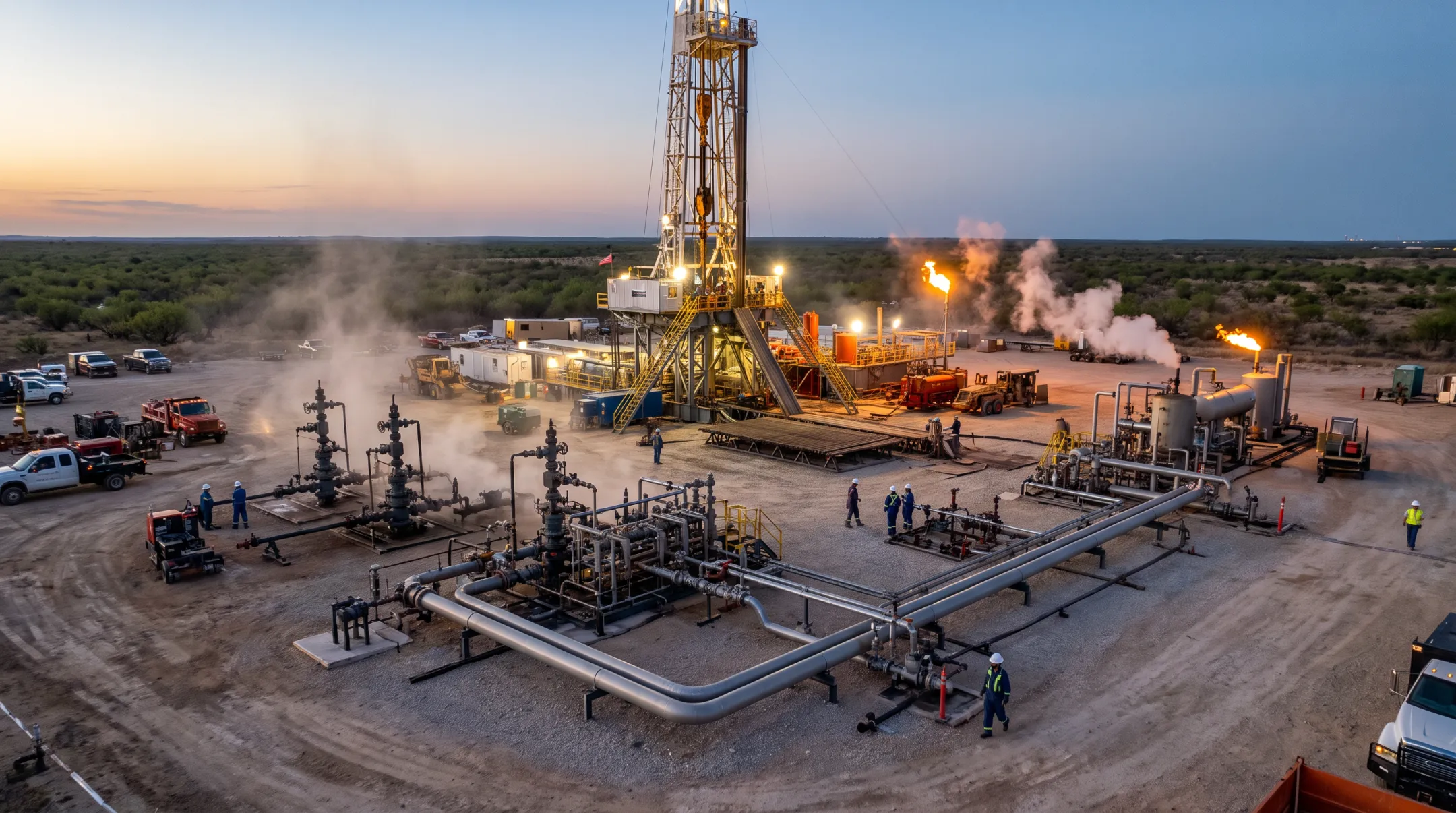 PetroVybe natural gas development site in Lavaca County South Texas