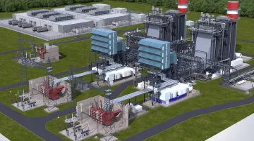 natural gas power plant supplying electricity to AI data center infrastructure