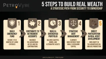 Five-step real-world wealth accumulation strategy implementation process flow