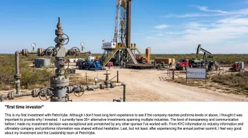 PetroVybe natural gas well site with third-party reserve validation documentation