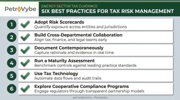 Six best practices for effective tax risk management infographic checklist