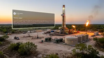 Natural gas drilling and production site in South Texas Gulf Coast Basin