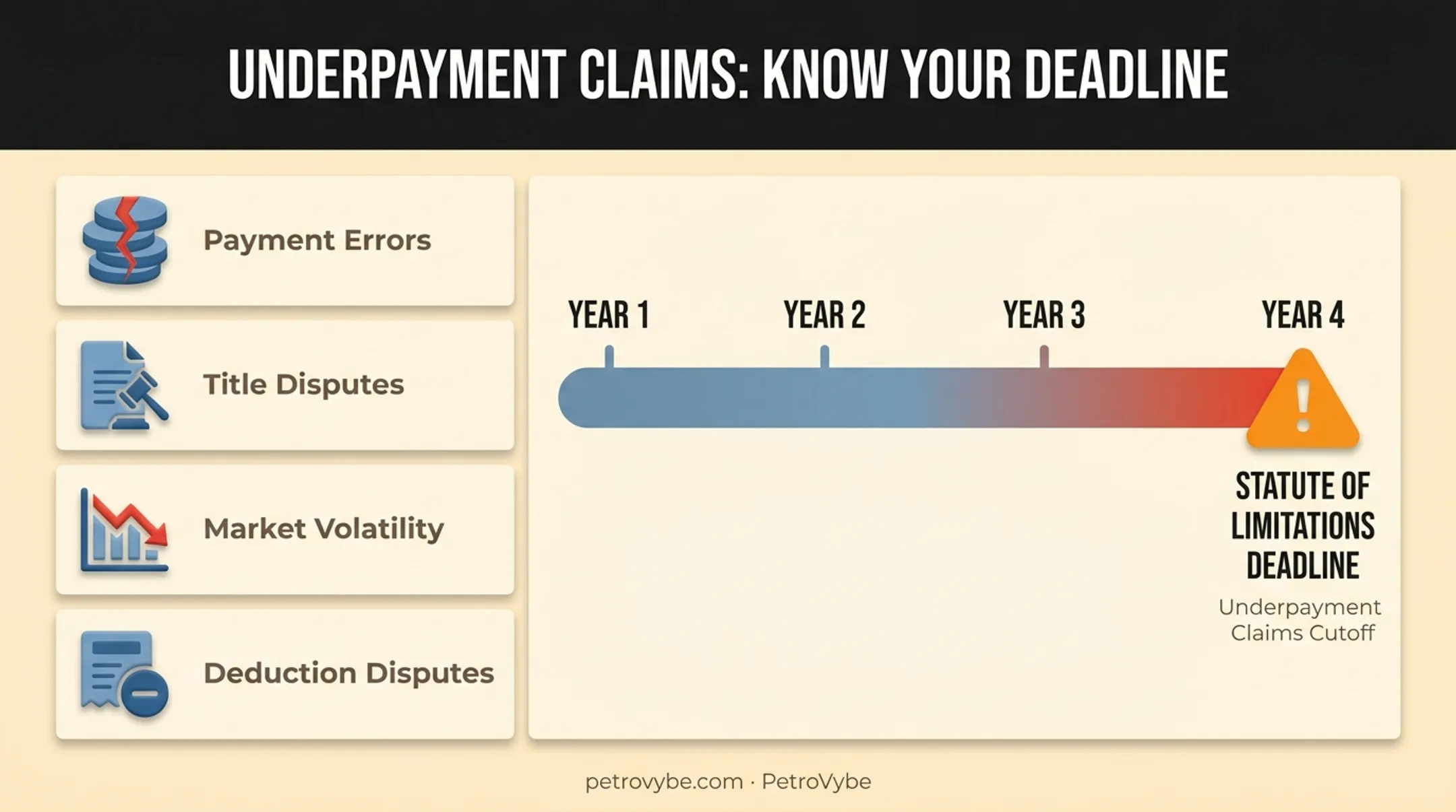 Common royalty payment challenges and four year statute of limitations timeline