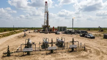 PetroVybe natural gas well development site in Lavaca County Texas