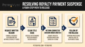4-step process for resolving oil and gas royalty payment suspense