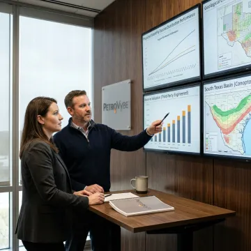 Oil and gas performance metrics dashboard