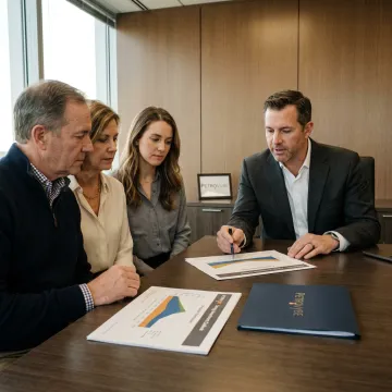 Advisor discussing family wealth strategy