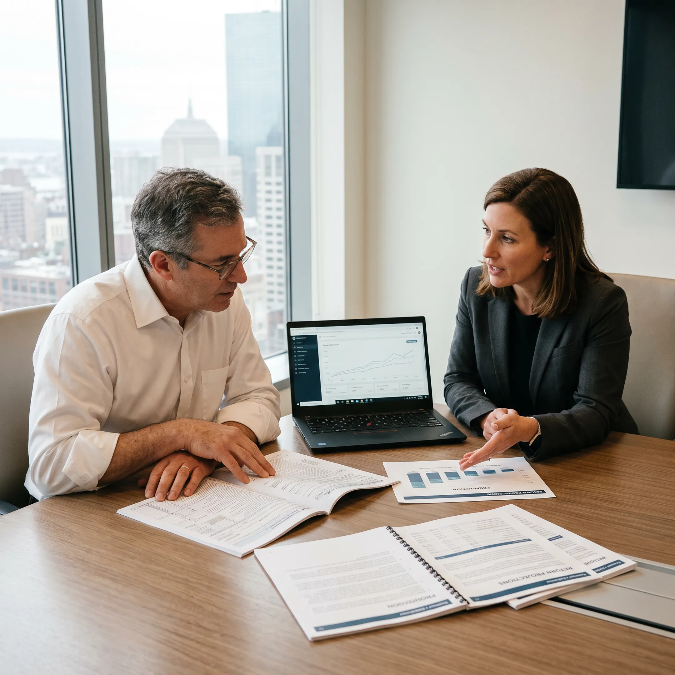 Physician reviewing tax planning documents