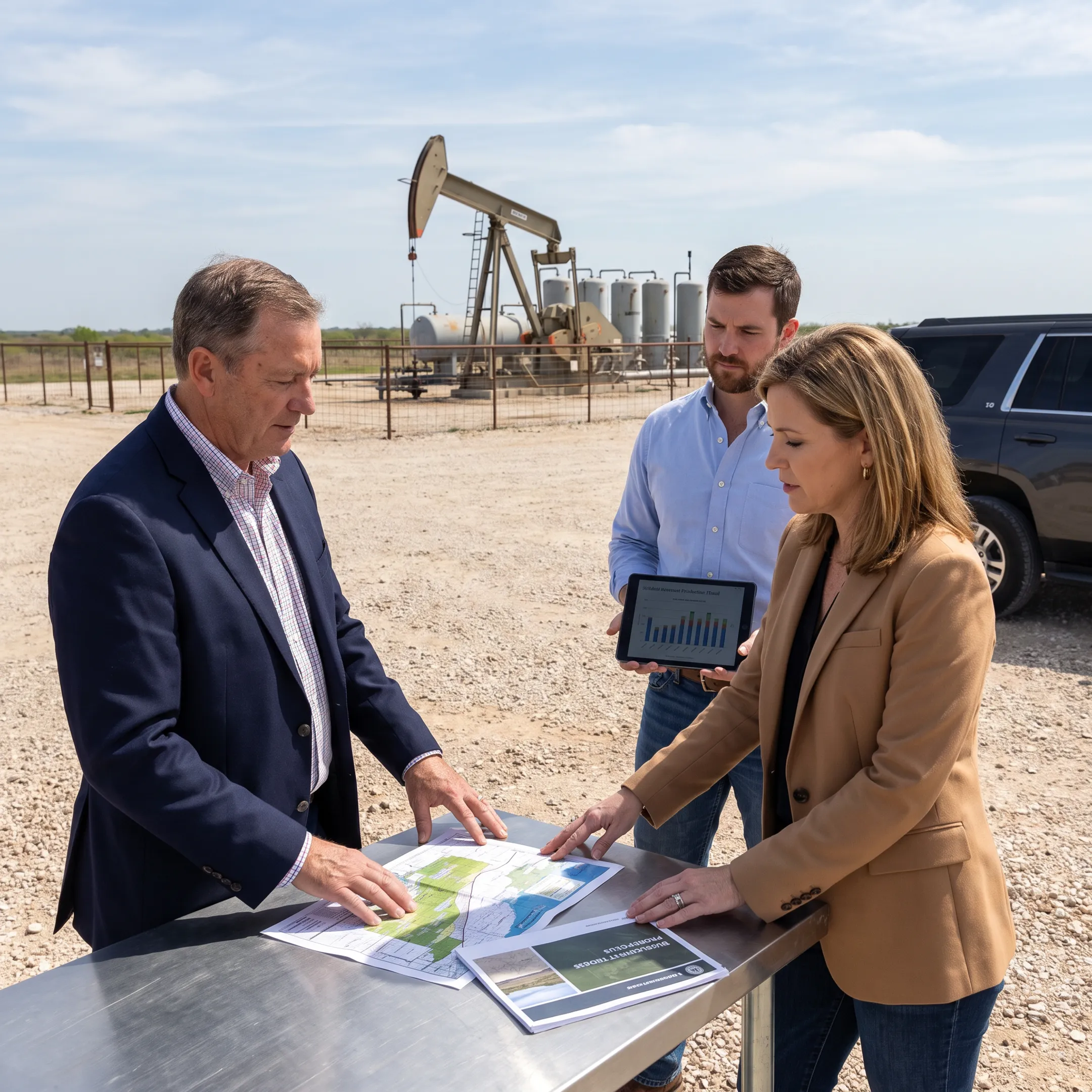 Accredited investors reviewing a Texas natural gas development opportunity