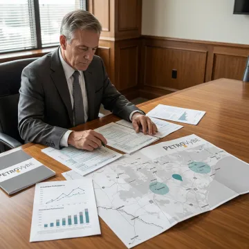 Family wealth strategy review with energy investment documents