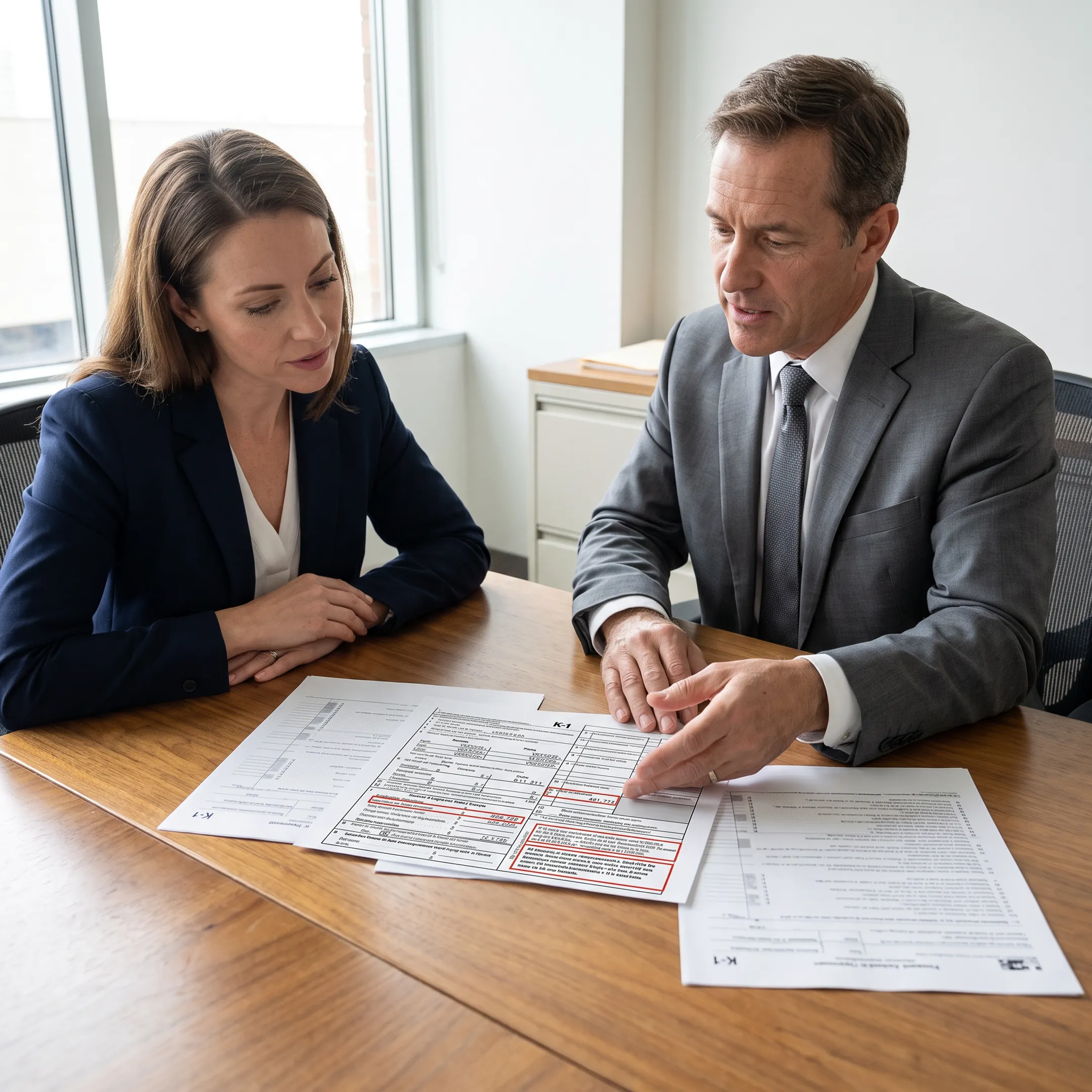Advisor explaining tax-advantaged energy investment strategy to investor