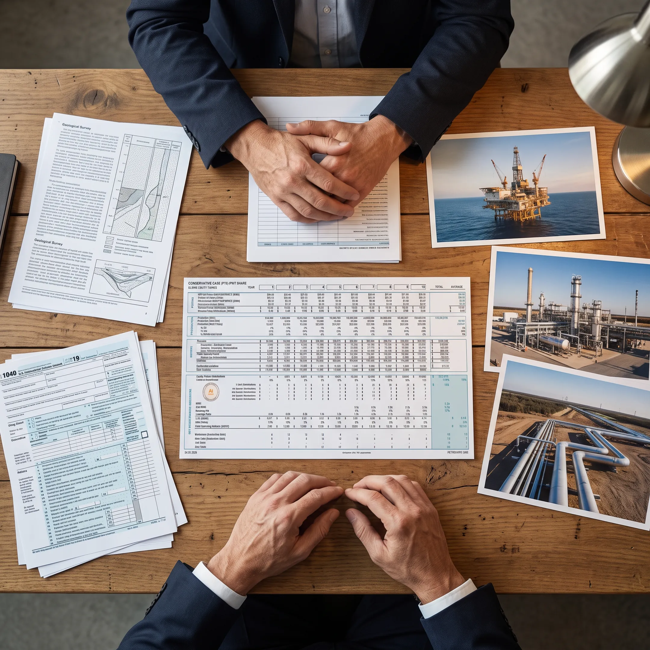 Investor reviewing direct energy investment opportunity