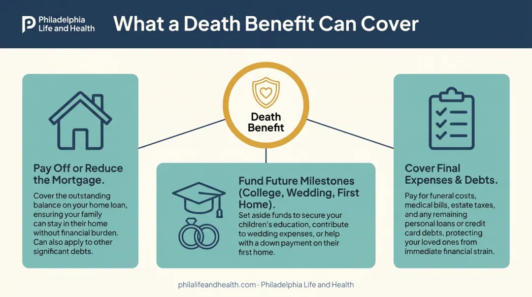Three ways a life insurance death benefit protects families financially