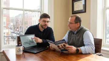 Philadelphia Life and Health advisor consulting small business owner on benefits