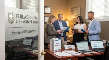 Philadelphia Life and Health local advisors assisting employer with ICHRA enrollment