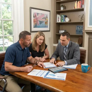 Advisor explaining health plan options