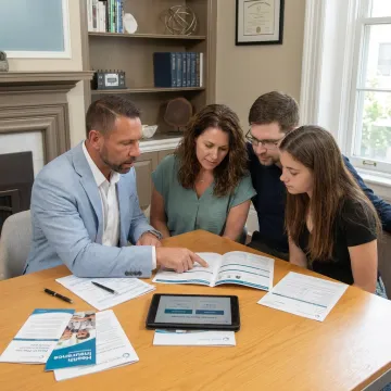 Connecticut family reviewing health insurance options