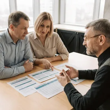 Advisor explaining in-network dental benefits