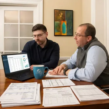 Advisor assisting a business with payroll administration