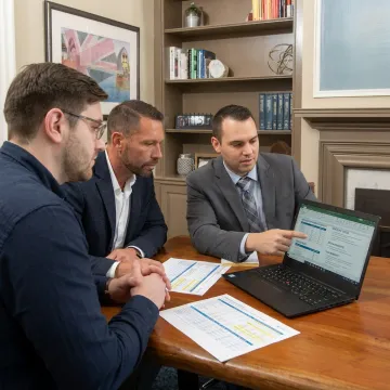Health insurance advisor explaining provider network choices