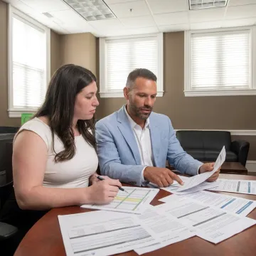 Advisor reviewing health insurance plans