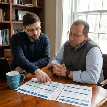 Advisor discussing disability insurance coverage with a client
