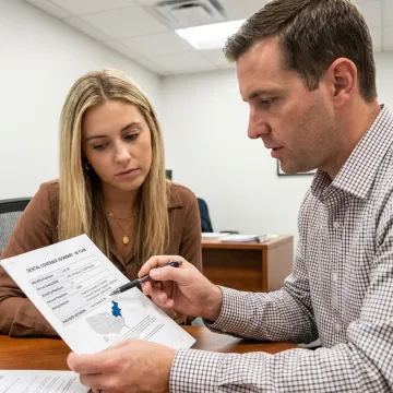 Advisor explaining dental insurance options