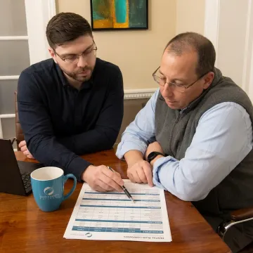 Advisor explaining dental plan benefits