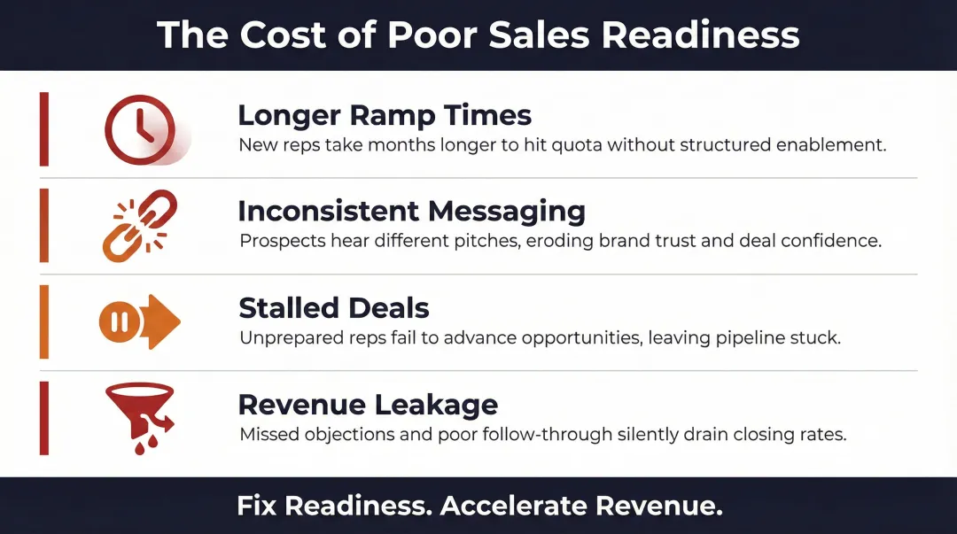Four consequences of poor sales readiness impacting revenue and deal performance