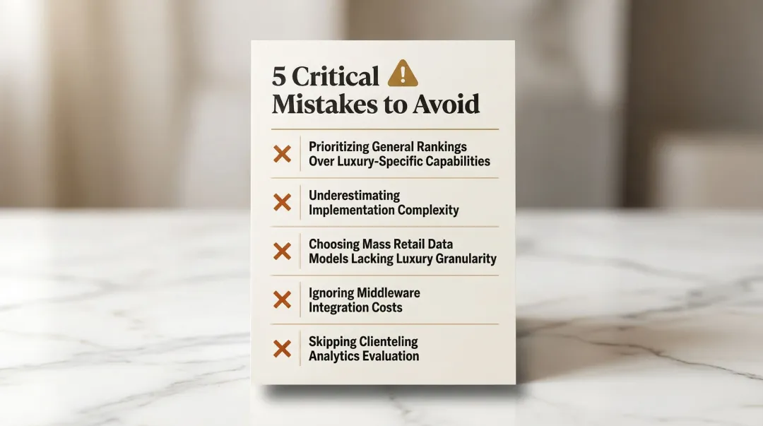 Five common ERP analytics buying mistakes luxury retailers make during platform selection