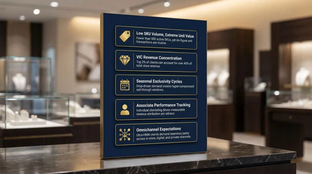 Five key luxury retail analytics differentiators compared to standard retail operations