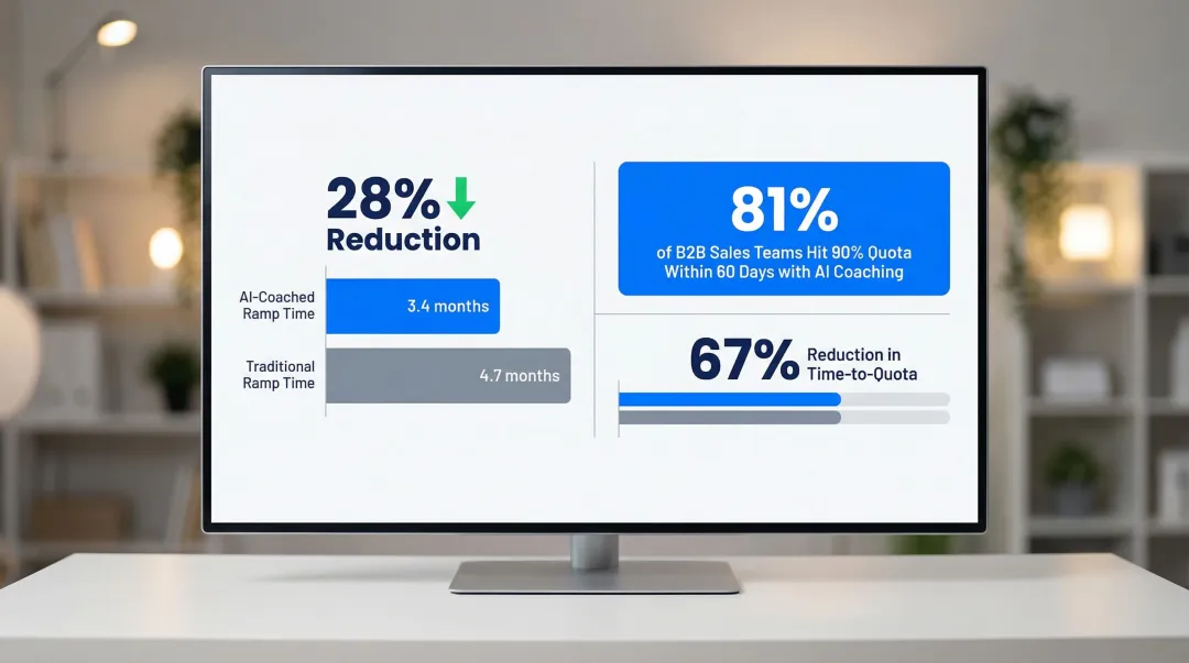 AI-coached onboarding ramp time reduction statistics comparison chart