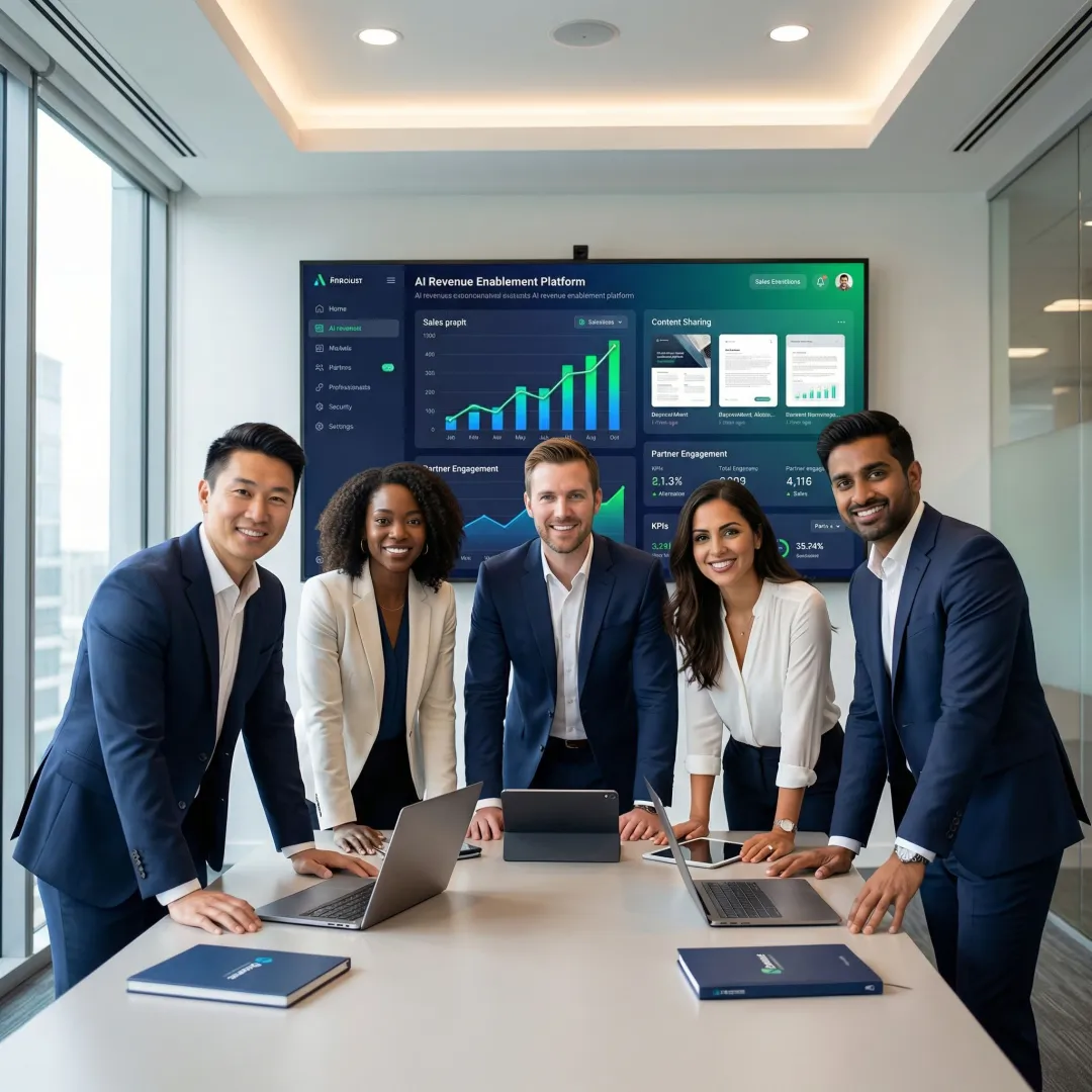 Sales team using AI-powered DSR software platform to collaborate on deals