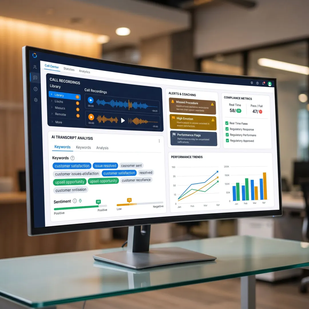 AI call analytics platform dashboard