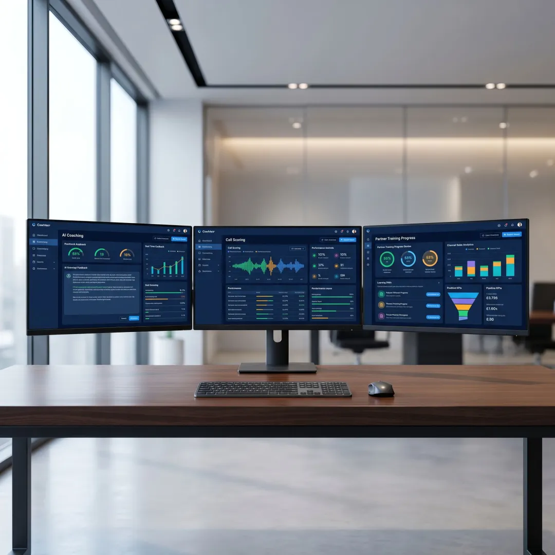 AI sales coaching dashboard for channel sales teams