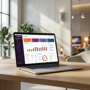 AI-powered online e-learning training platform dashboard showing sales team progress and performance analytics