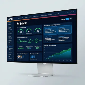 AI-powered conversational intelligence dashboard displaying sales call analytics and performance metrics