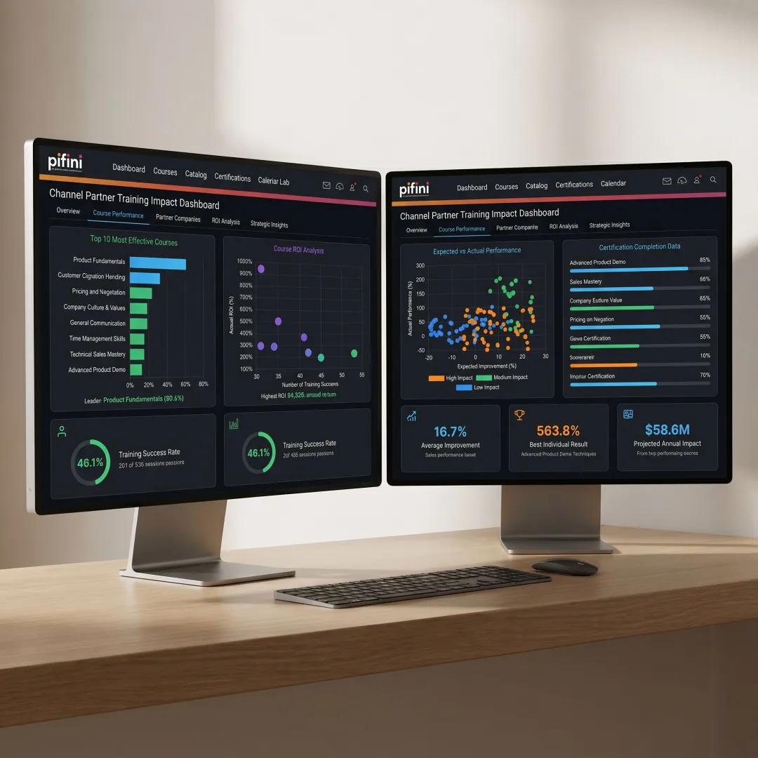 Training impact analysis dashboard template