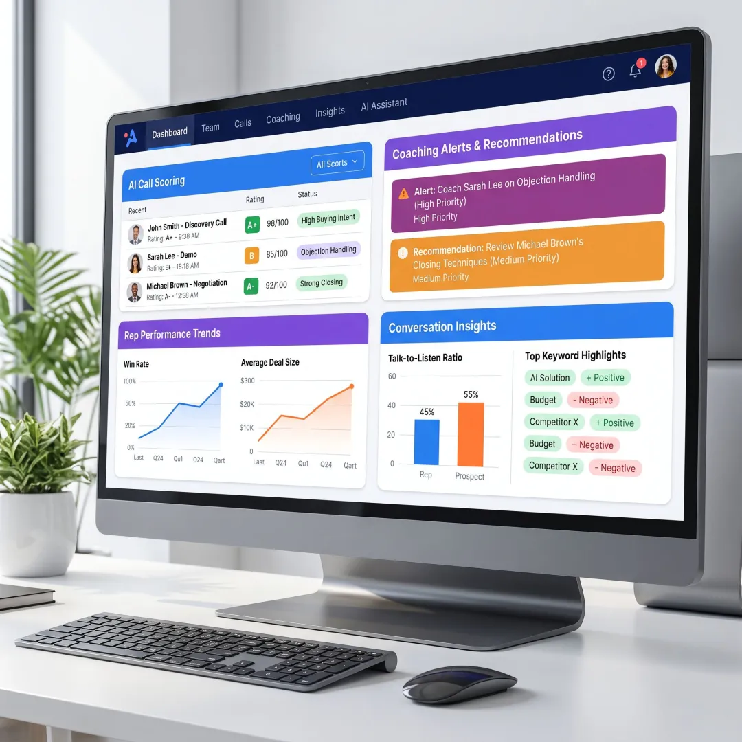 AI call scoring dashboard for sales teams