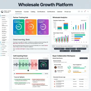 AI sales platform dashboard for wholesale distributors