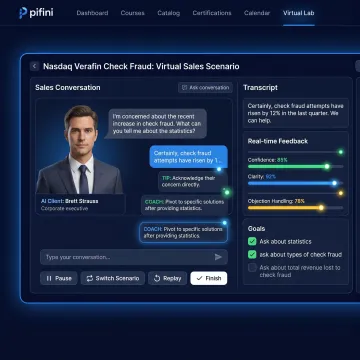 AI sales roleplay simulator dashboard