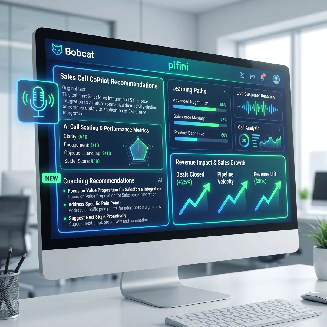 Sales coaching dashboard with training insights