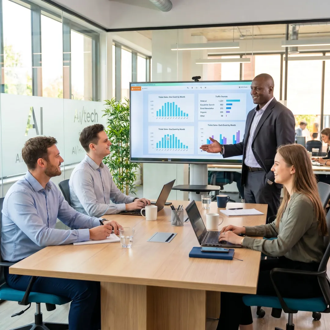 Sales manager coaching reps with AI insights