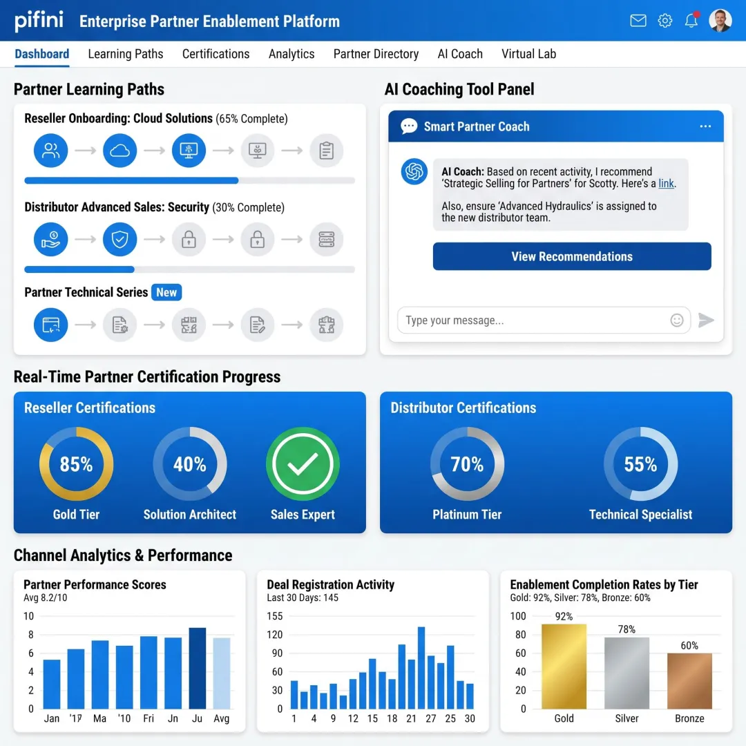 Channel partner learning and certification platform