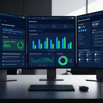 Dashboard showing AI sales coaching integrated with Salesforce