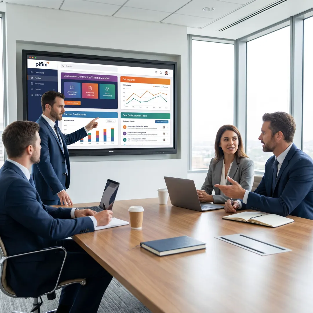 GovCon sales team using unified enablement software