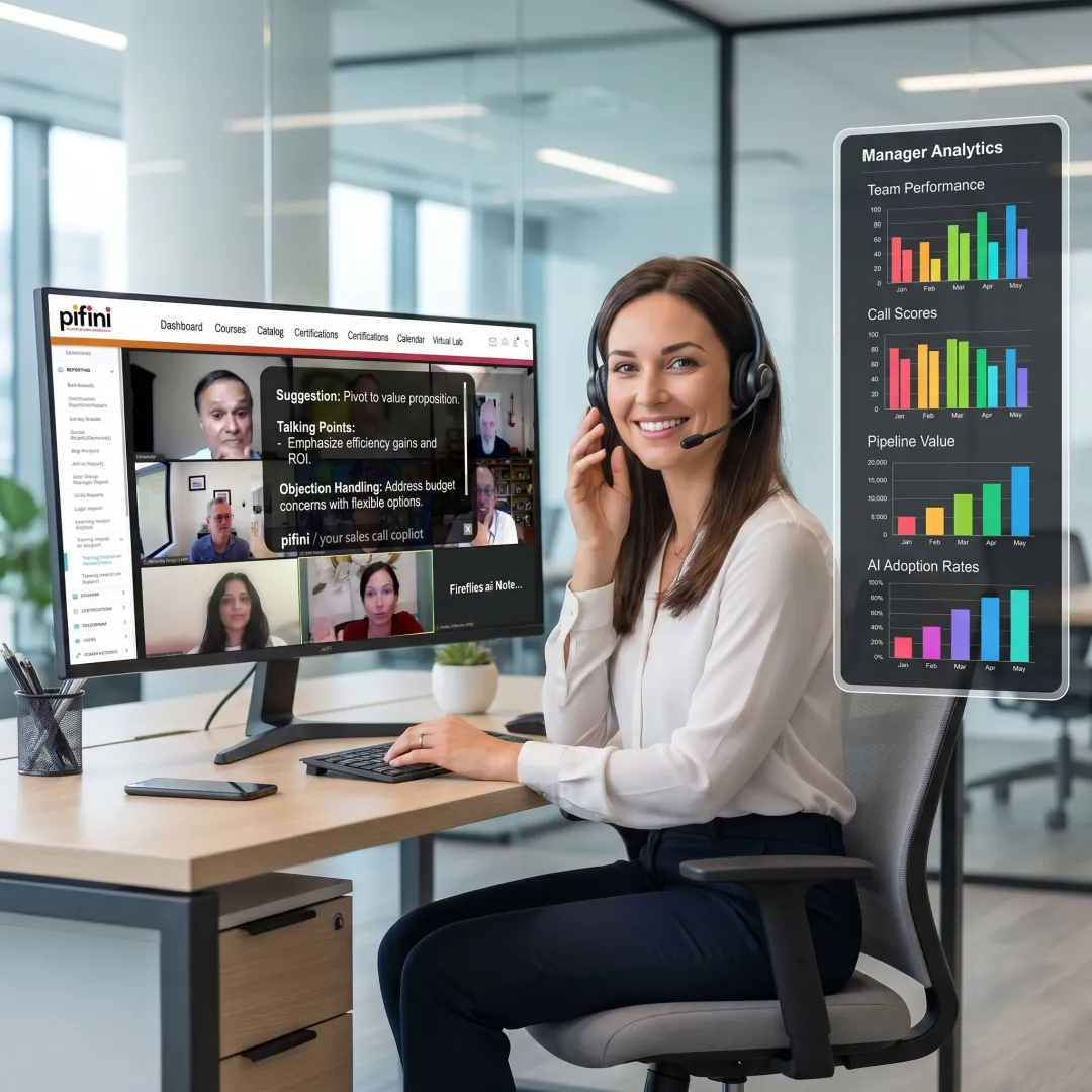 Revenue team using live AI sales coaching software