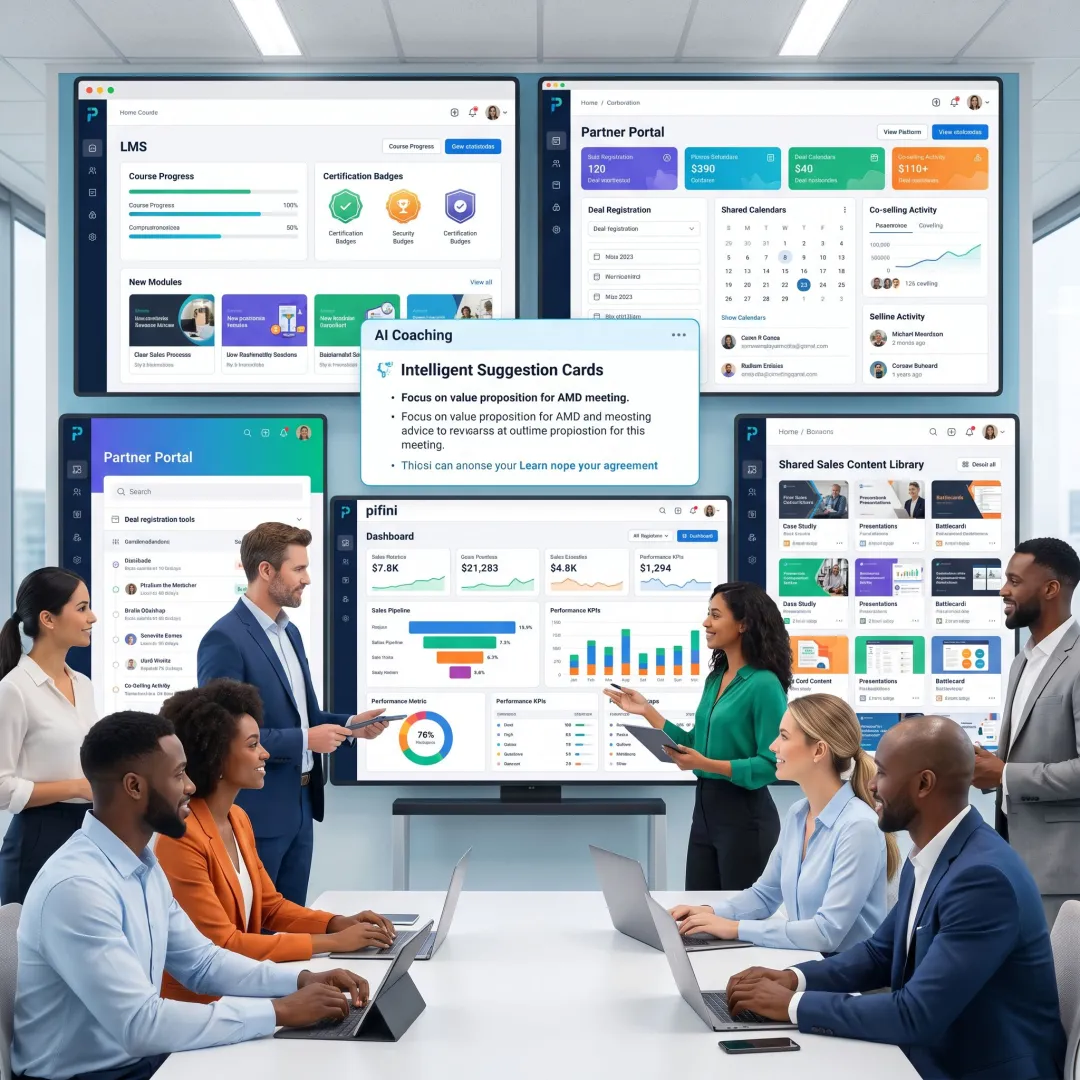 Sales and partner training platform in use