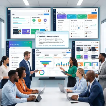 Sales and partner training platform in use